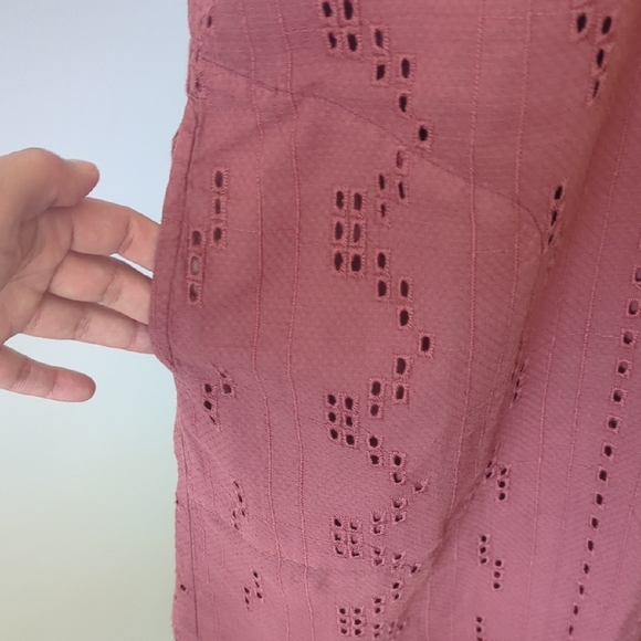 Prana Brick Red Eyelet Dress - Picture 3 of 11